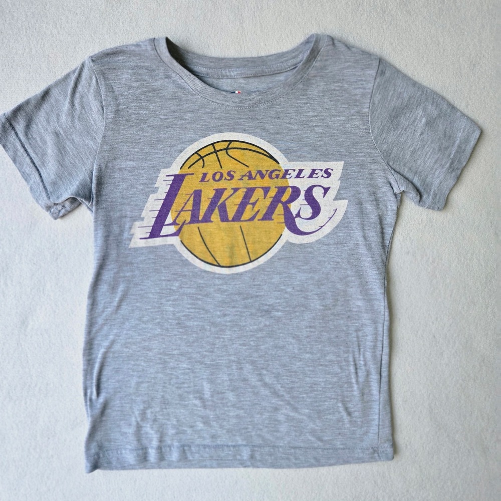 NBA Los Angeles Lakers LeBron James 6 Kids Sleepwear Shirt Gray Size S 6/7